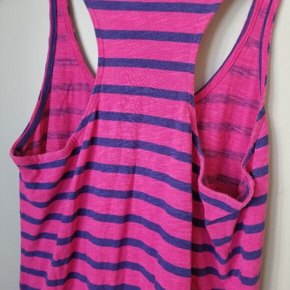 In the Mix Pink and Navy Blue Stripe Racerback Maxi Dress - Picture 6 of 6